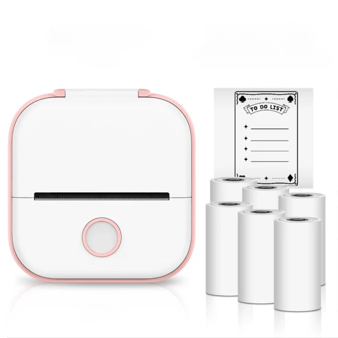 Compact Bluetooth Pocket Thermal Printer – Portable Sticker Maker & Note Printer for Photos, Study & Journaling