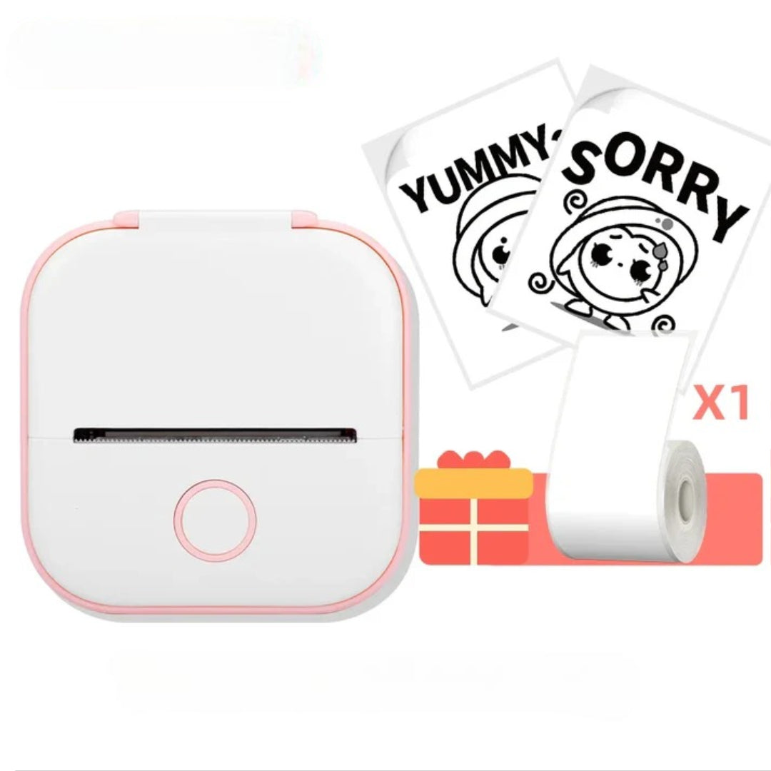 Compact Bluetooth Pocket Thermal Printer – Portable Sticker Maker & Note Printer for Photos, Study & Journaling