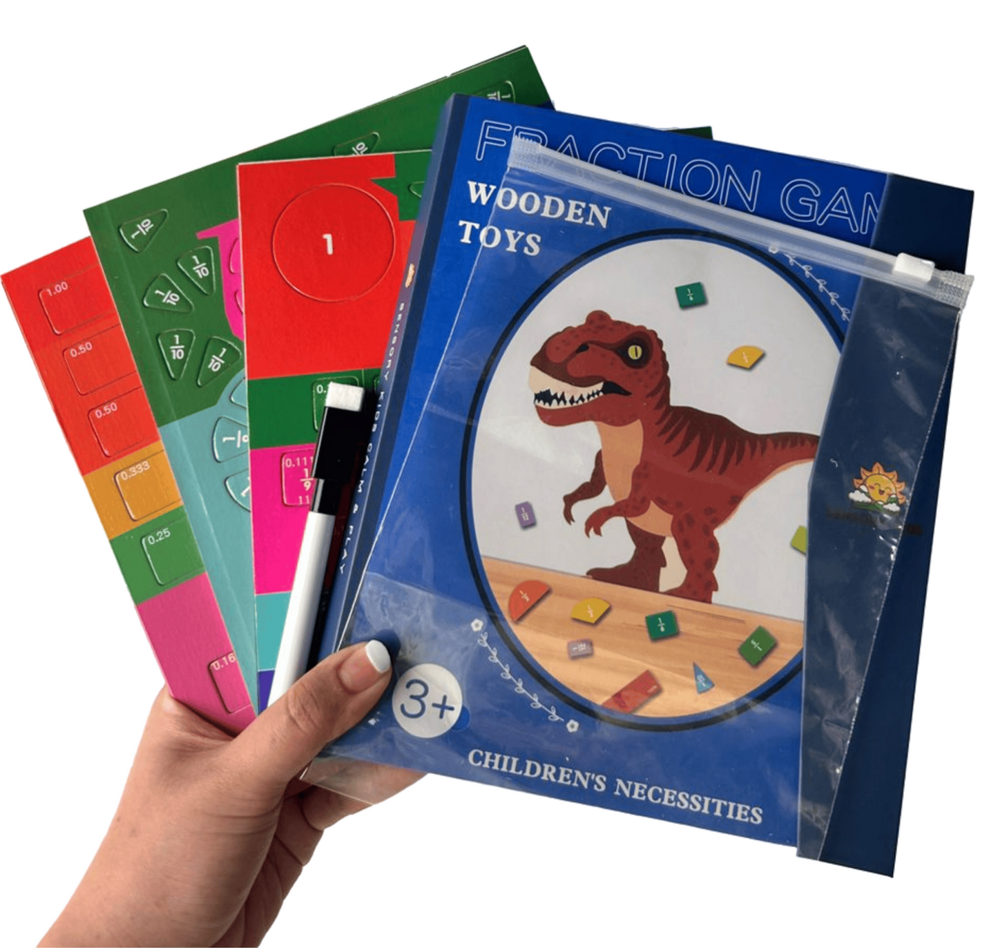 Montessori Magnetic Book Fraction Puzzle for Children - Sensory Kids