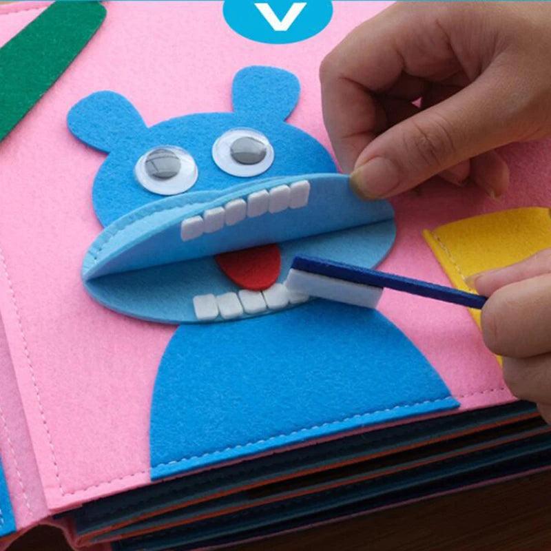 Felt Montessori Busy Book - Sensory Kids