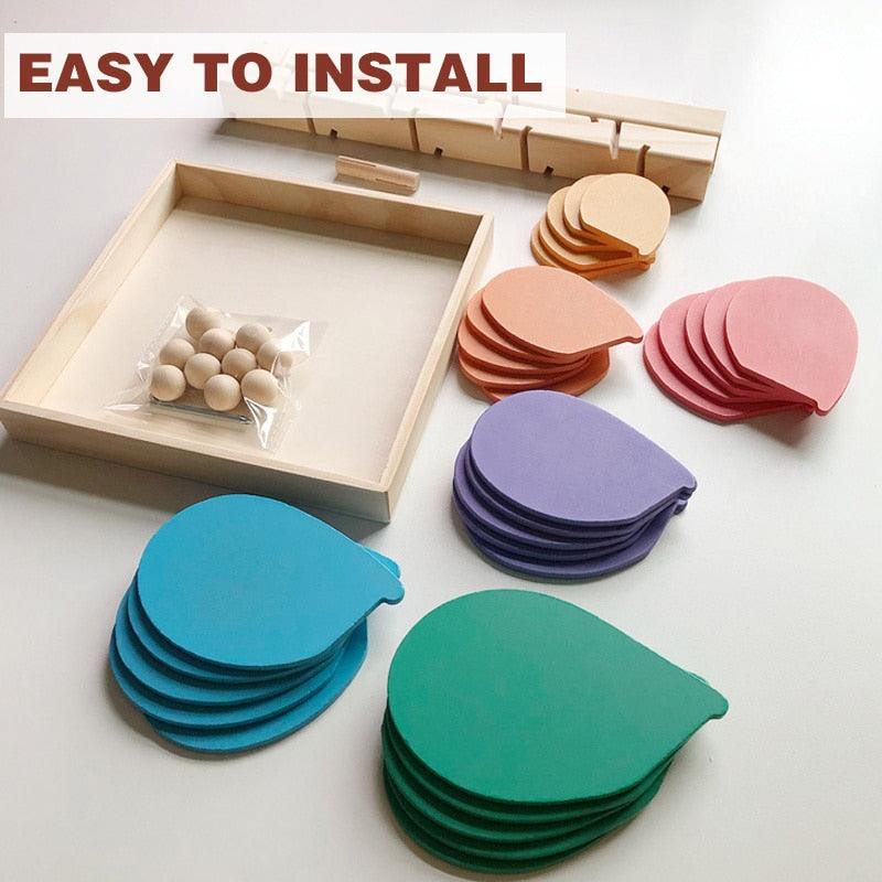 Rainbow Singing Tree | Wooden Marble Run - Sensory Kids