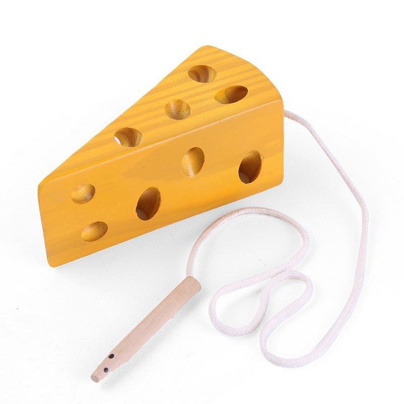 Cheese Threading Game for Kids - Sensory Kids
