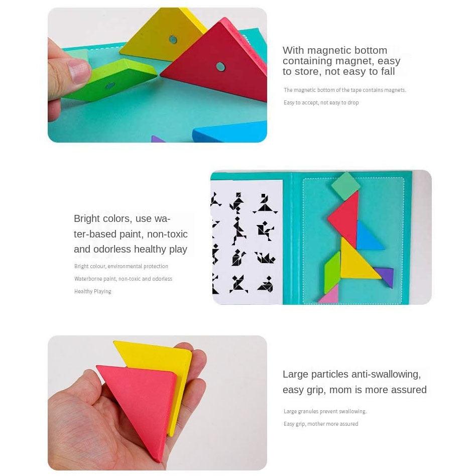 Tangram Educational Magnet Board for Travel - Sensory Kids