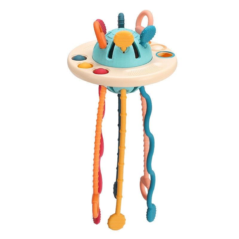Montessori Pull Sensory UFO Teething Silicone Toy - Sensory Kids