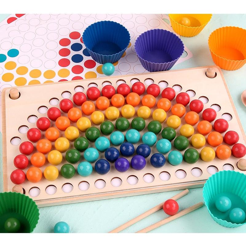 Wooden Rainbow Puzzle Board - Sensory Kids