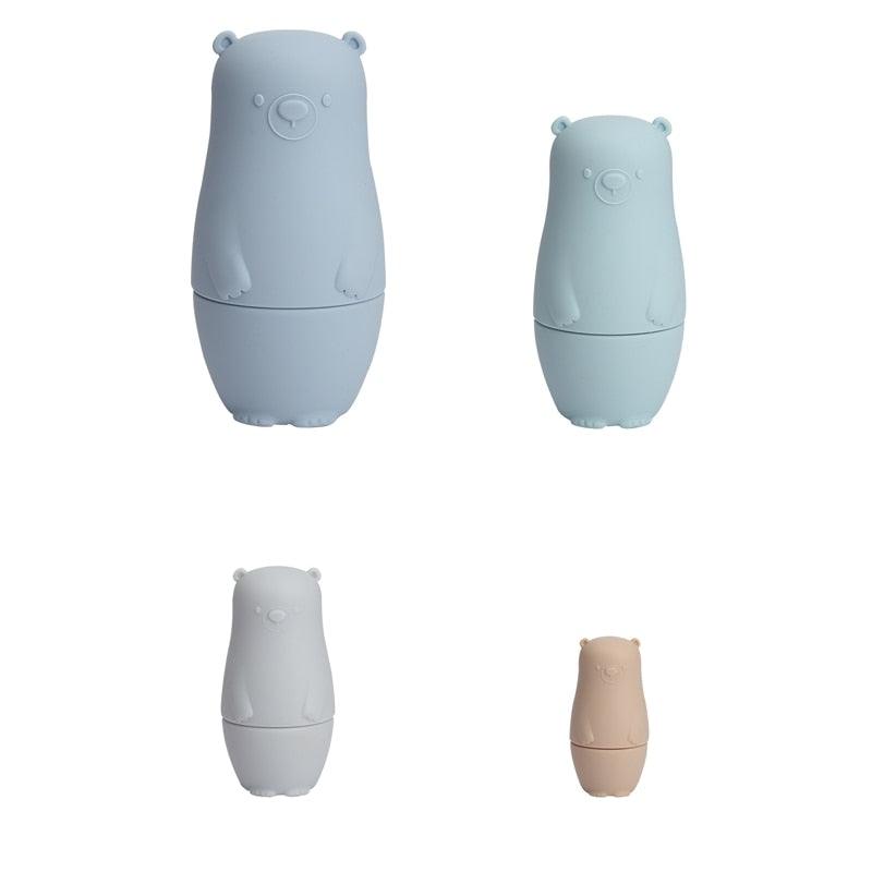 Silicone Bear Family Nesting Dolls for Hand-Eye Coordination - Sensory Kids