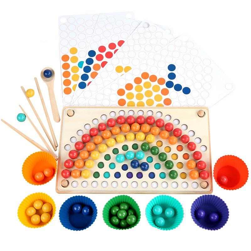 Wooden Rainbow Puzzle Board - Sensory Kids