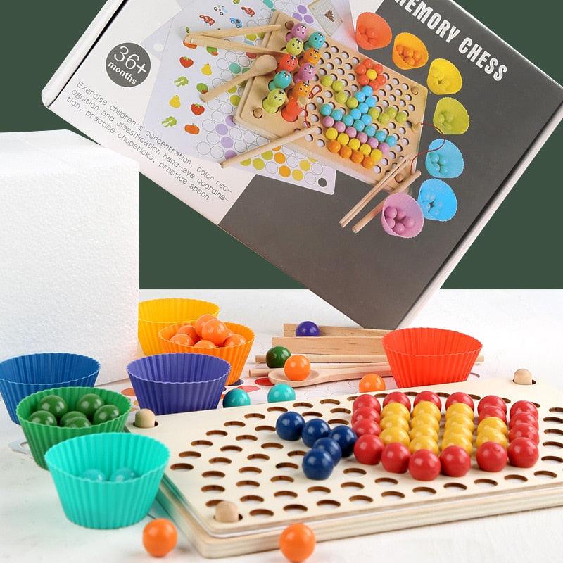 Wooden Rainbow Puzzle Board - Sensory Kids