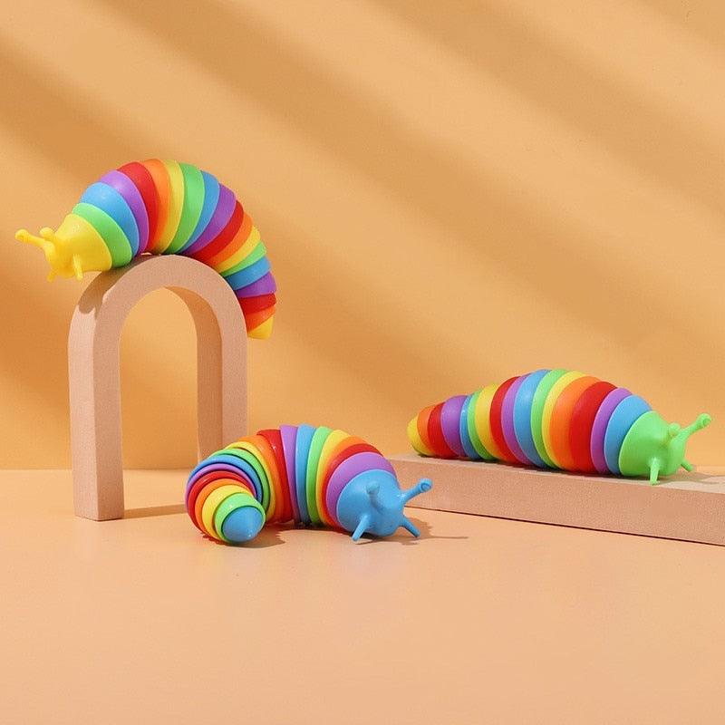 Rainbow Click-Clack Fidget Slug - Sensory Kids