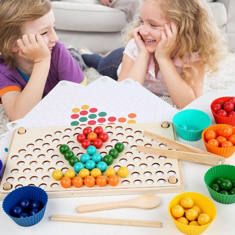 Wooden Rainbow Puzzle Board - Sensory Kids