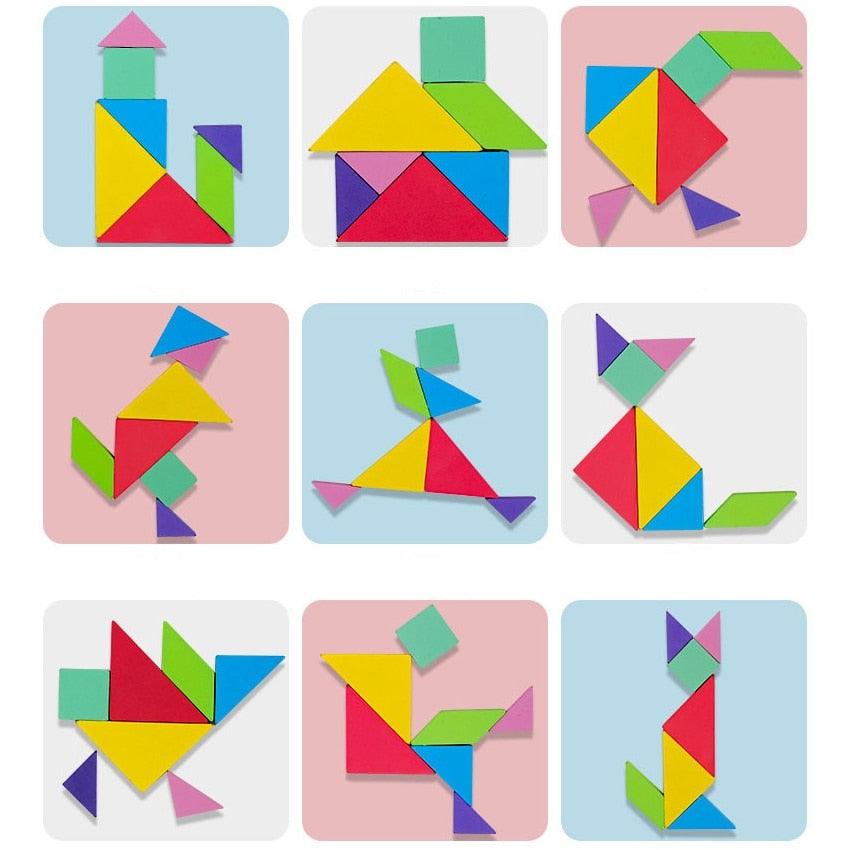 Tangram Educational Magnet Board for Travel - Sensory Kids