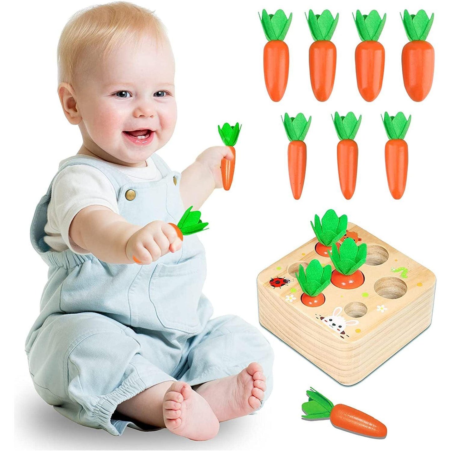 Carrot Harvest Toy for Fine Motor Skills - Sensory Kids