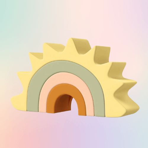 Silicone Tower Stacker | Sunshine or Mountains - Sensory Kids