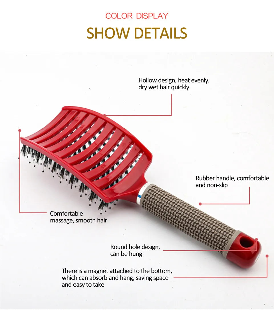 Bristle & Nylon Detangling Sensory Hairbrush - Sensory Kids