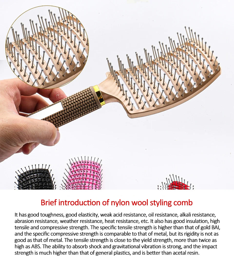 Bristle & Nylon Detangling Sensory Hairbrush - Sensory Kids