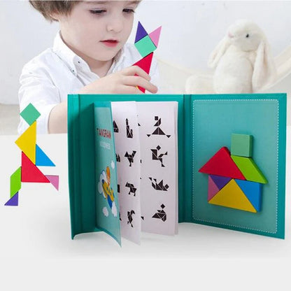 Tangram educatief magneetbord voor op reis