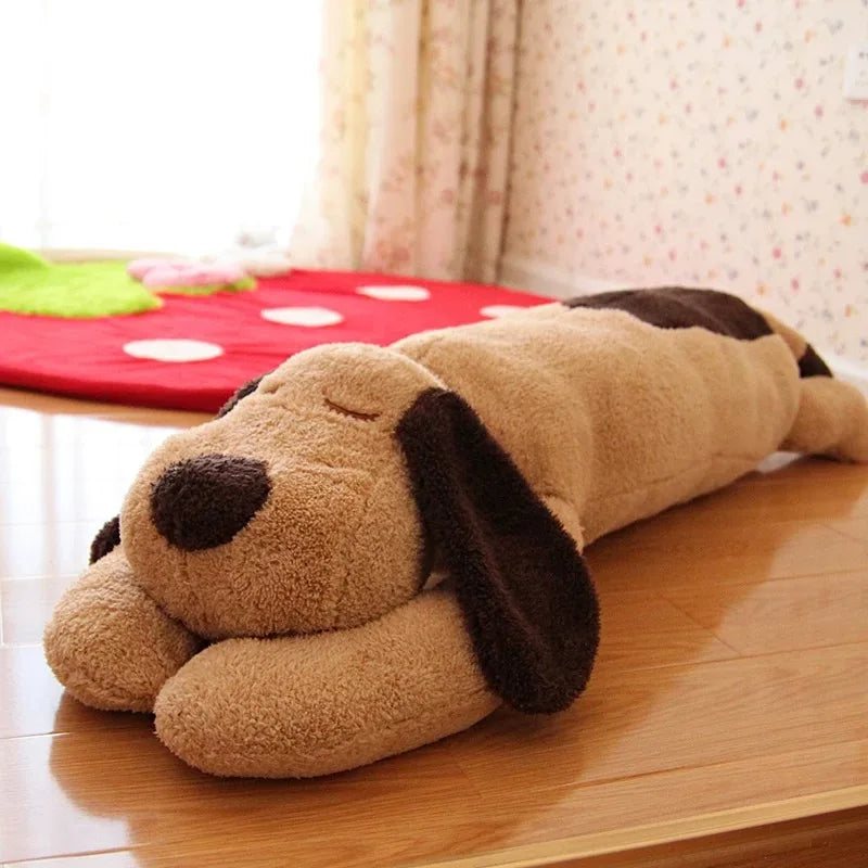 Giant Sleeping Dog Plush Pillow for Kids & Gifts – Large Stuffed Puppy Soft  Dog Cushion