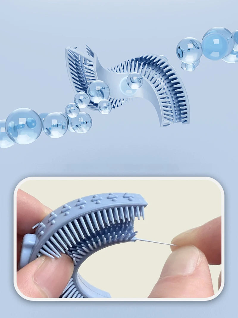Sensory Silicone U-Shaped Toothbrush Tool 360 Degrees - Sensory Kids