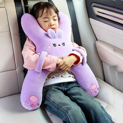 Kids Car Neck Pillow – Seat Belt Support Pillow for Comfortable Sleeping During Long Trips