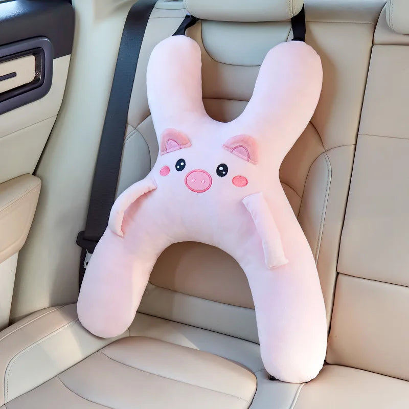 Kids Car Neck Pillow – Seat Belt Support Pillow for Comfortable Sleeping During Long Trips