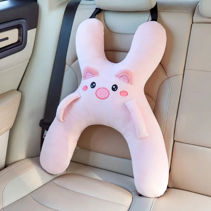 Kids Car Neck Pillow – Seat Belt Support Pillow for Comfortable Sleeping During Long Trips