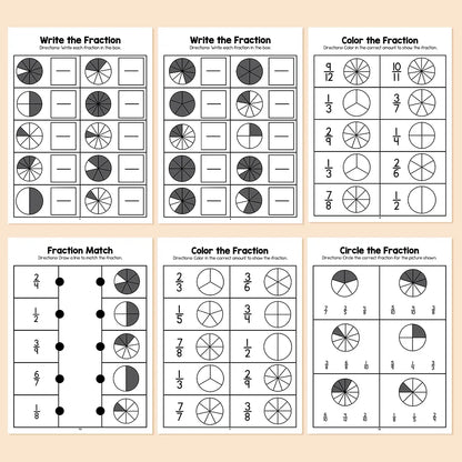 Montessori Fraction Learning Workbook