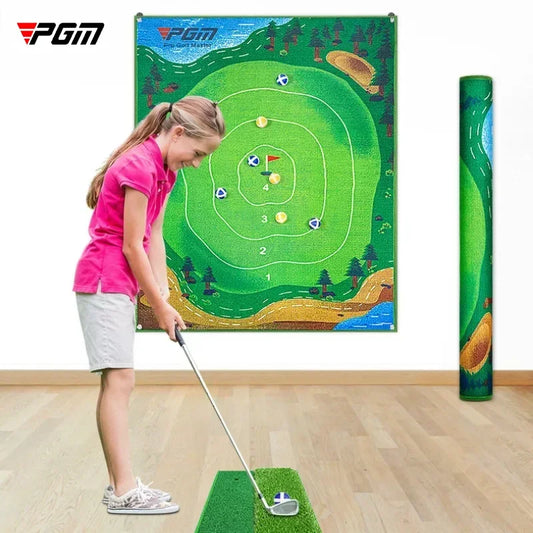Perfect Golf Practice Kit for Kids and Adults – Fun Training Aid, Hitting Mat & Dartboard Game