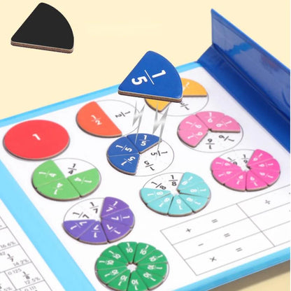 Montessori Magnetic Book Fraction Puzzle for Children