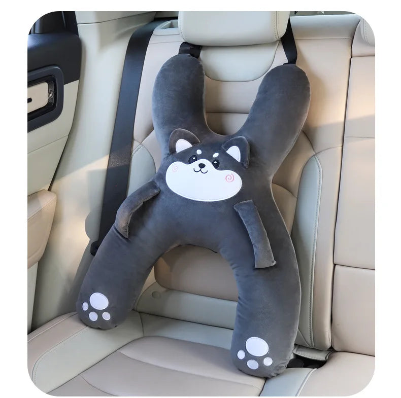 Kids Car Neck Pillow – Seat Belt Support Pillow for Comfortable Sleeping During Long Trips