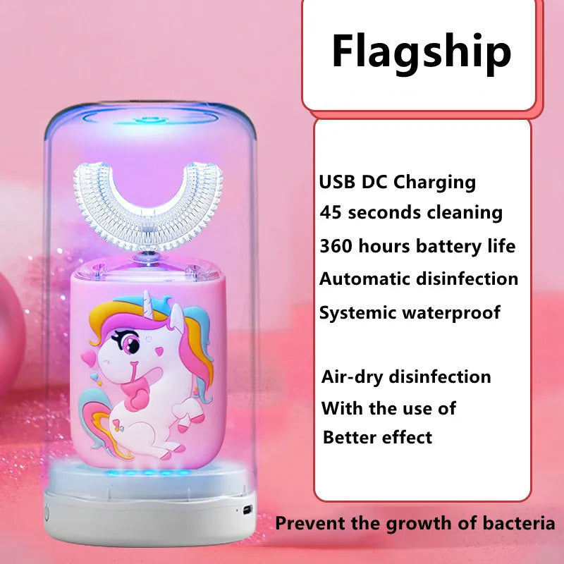 New Smart 360 Degrees Silicone Electric U-Shaped Automatic ToothBrush - Sensory Kids