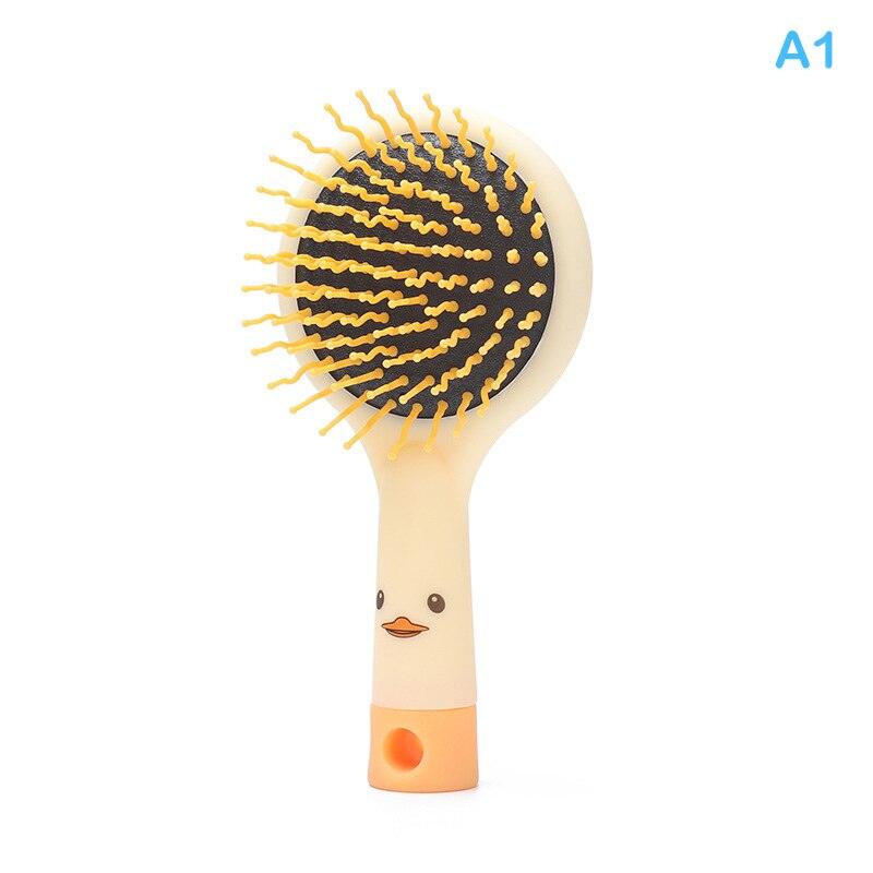 Mirror Children Hairdressing Comb Air Cushion Massage Comb Cute Cartoon Anti-knot Rainbow Massage Hair Comb With For Baby Kids, Sensory Kids