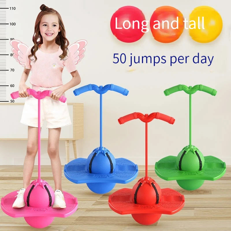 Bouncing Ball Long Height Exercise Equipment Increase For Children