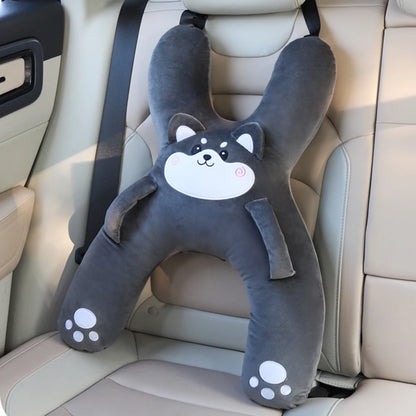 Kids Car Neck Pillow – Seat Belt Support Pillow for Comfortable Sleeping During Long Trips