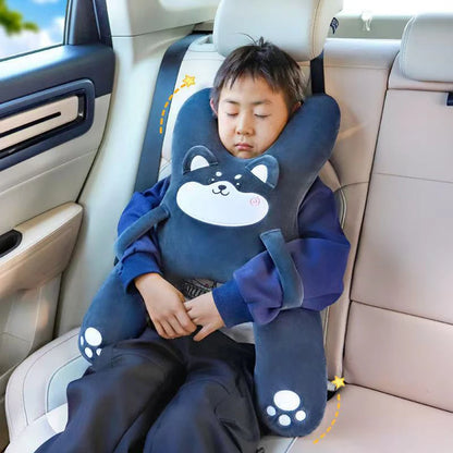 Kids Car Neck Pillow – Seat Belt Support Pillow for Comfortable Sleeping During Long Trips
