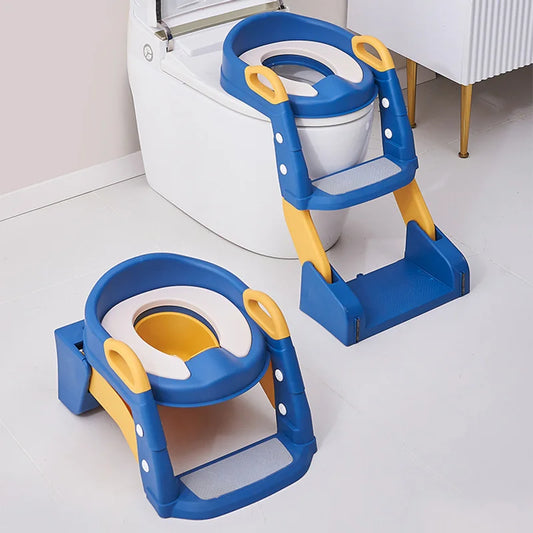 Upgraded Foldable Toddler Potty Training Seat for Kids & Babies – Portable Toilet with Step Stool