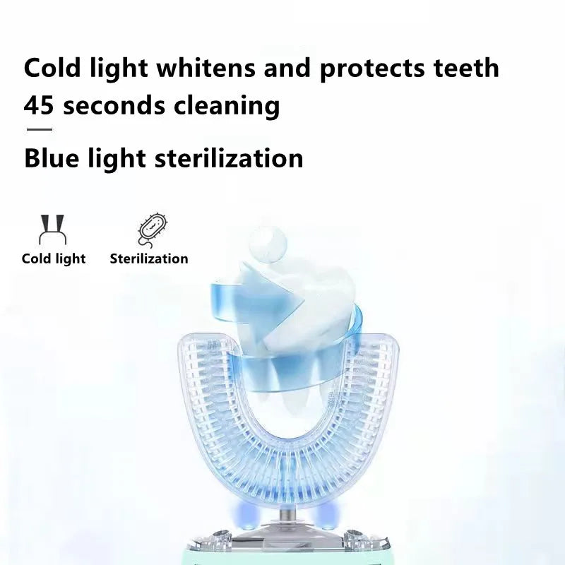 New Smart 360 Degrees Silicone Electric U-Shaped Automatic ToothBrush - Sensory Kids