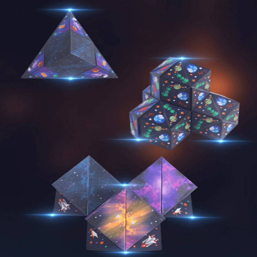 Montessori Magnetic Magic Shapeshifting Cube - Sensory Kids