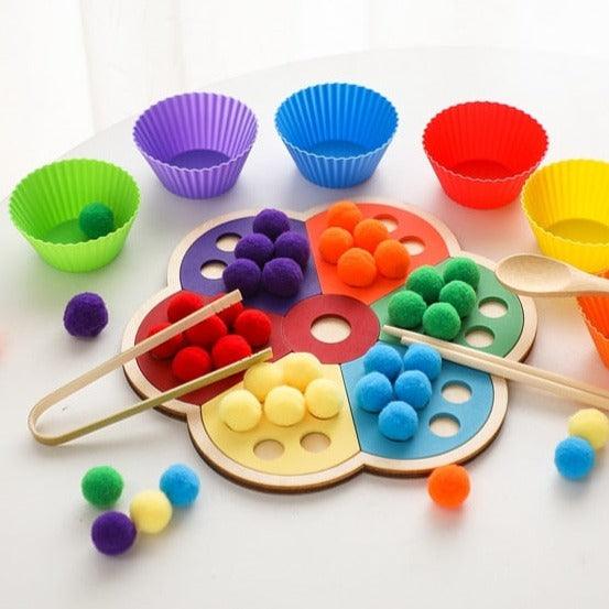 Rainbow Flower-Shaped Colour Sorting Toy