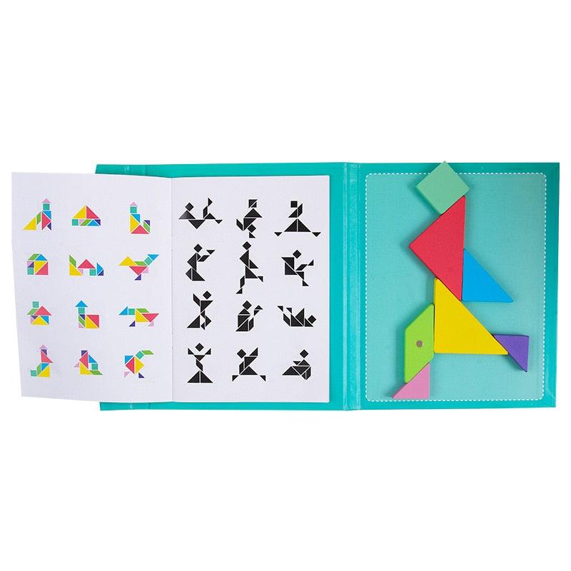 Tangram Educational Magnet Board for Travel