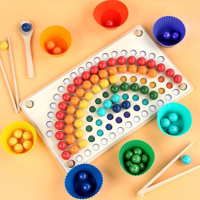 Wooden Rainbow Puzzle Board